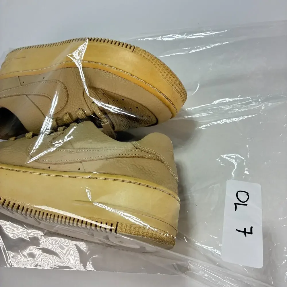 Nike Air Force 1 Sage Low Club Gold Platform Sneakers CT0012-200 Women's Size 7